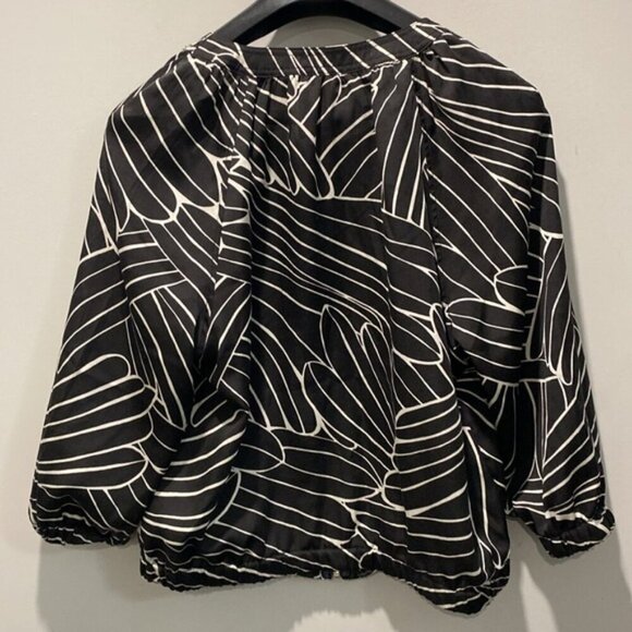 Hei Hei Anthropologie Aroha Bomber Jacket Womens Small S Black/White Zip Front - Picture 13 of 15